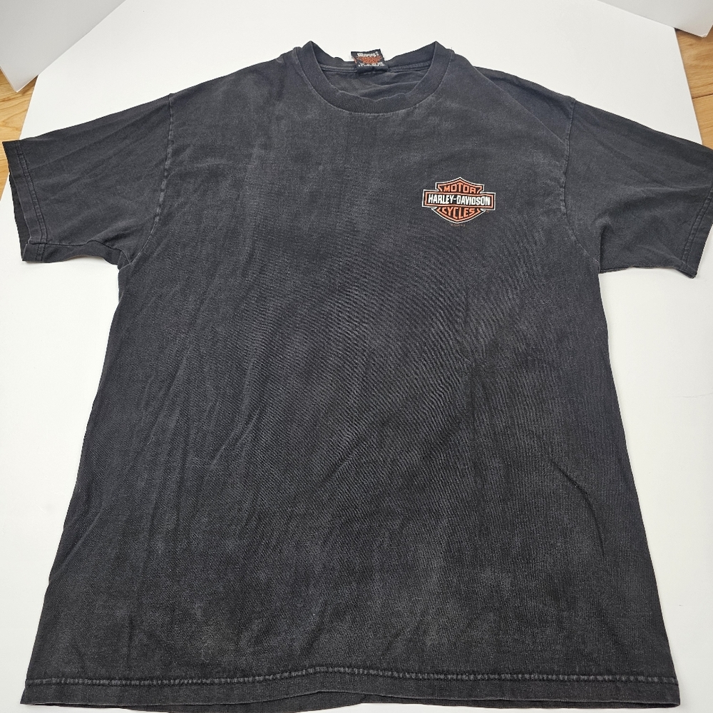 Harley Davidson Vintage Y2K T-Shirt Large Dallas Allen Texas Saloon Biker 2000 - Picture 4 of 7